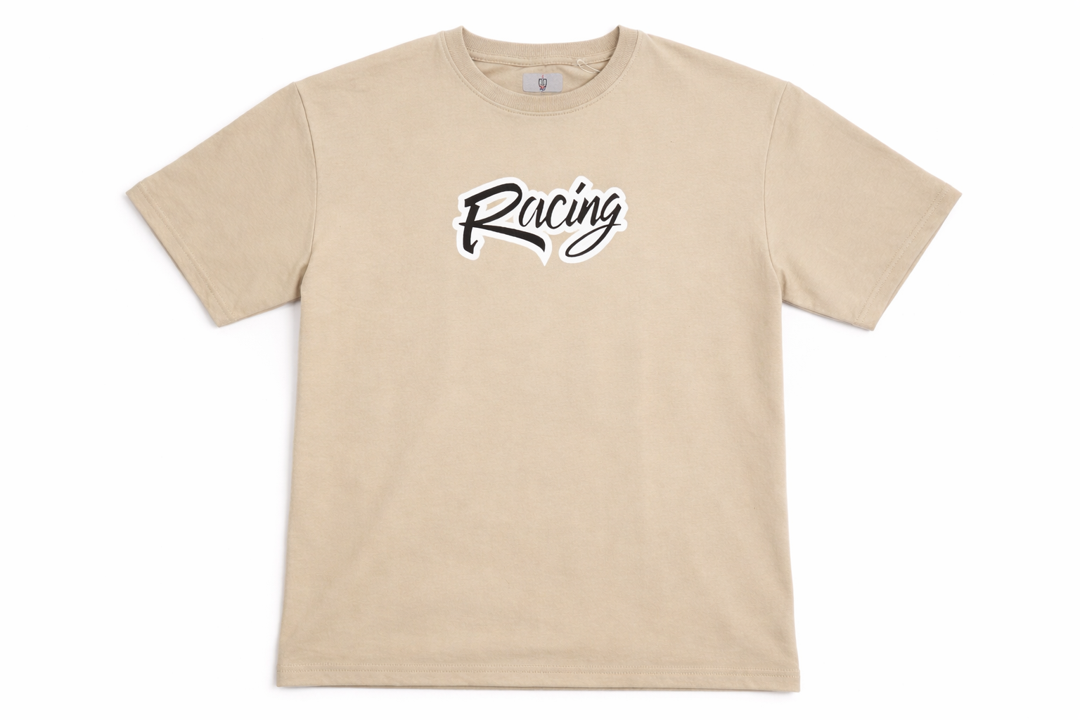 Men’s Beige Racing Graphic T-Shirt | Premium Streetwear Tee