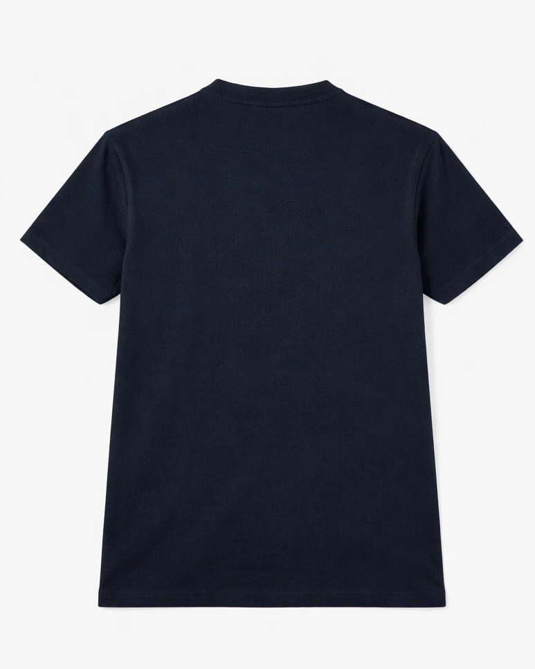 Essential Navy Blue Henley Neck Tee
