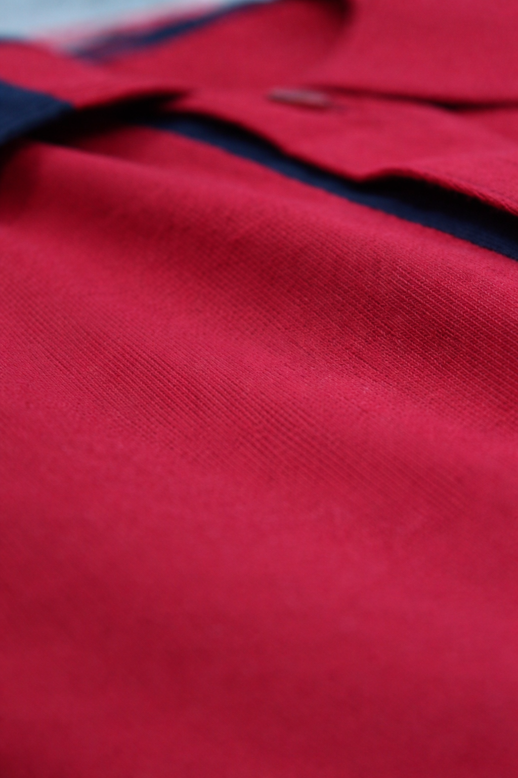 Premium Red Cotton Polo Fabric | Soft & Breathable Knit Texture