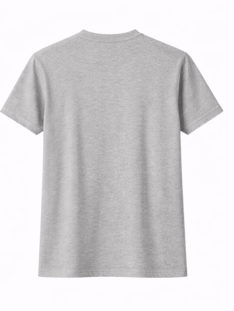 Men's Classic Henley T-Shirt – Light Grey Marl – Styli Edition