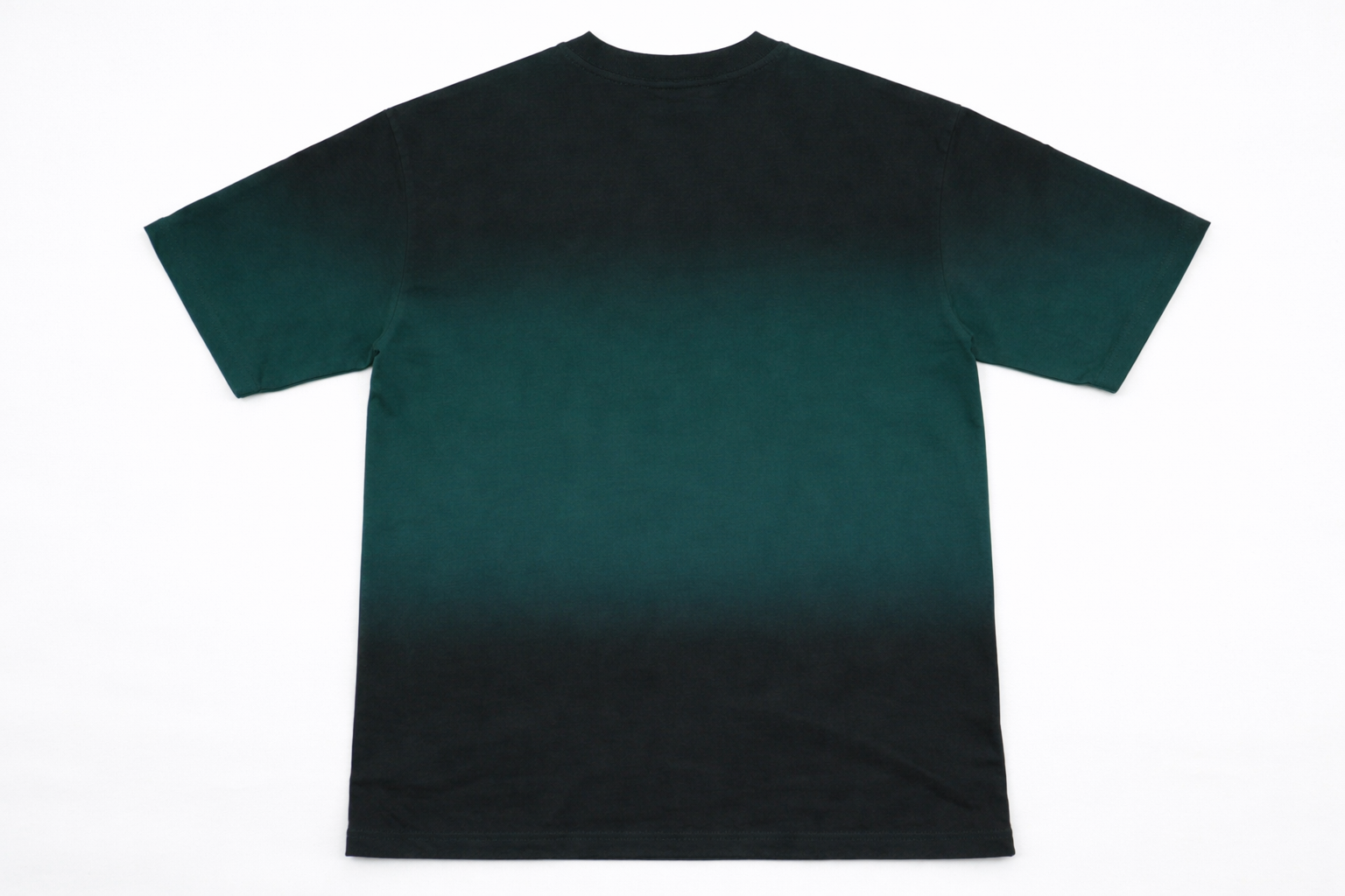 "Brooklyn 1898" Ombre Gradient Drop Shoulder T-Shirt – Pine Green & Black Streetwear