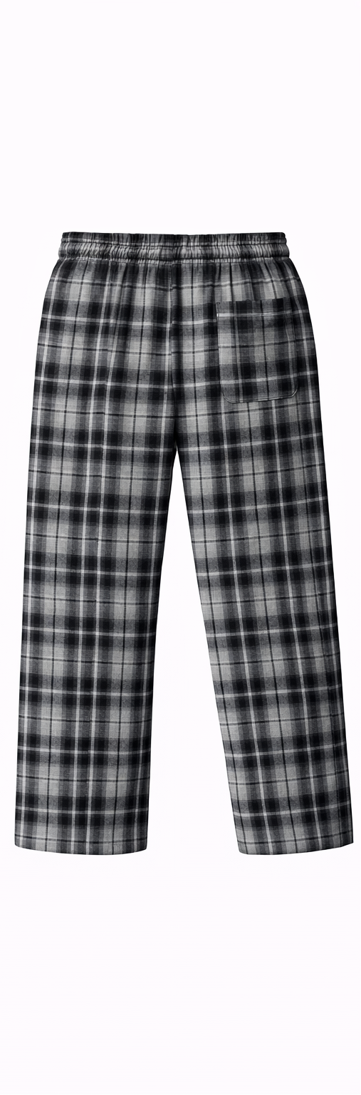 Men’s Classic Grey & Black Plaid Lounge Pants