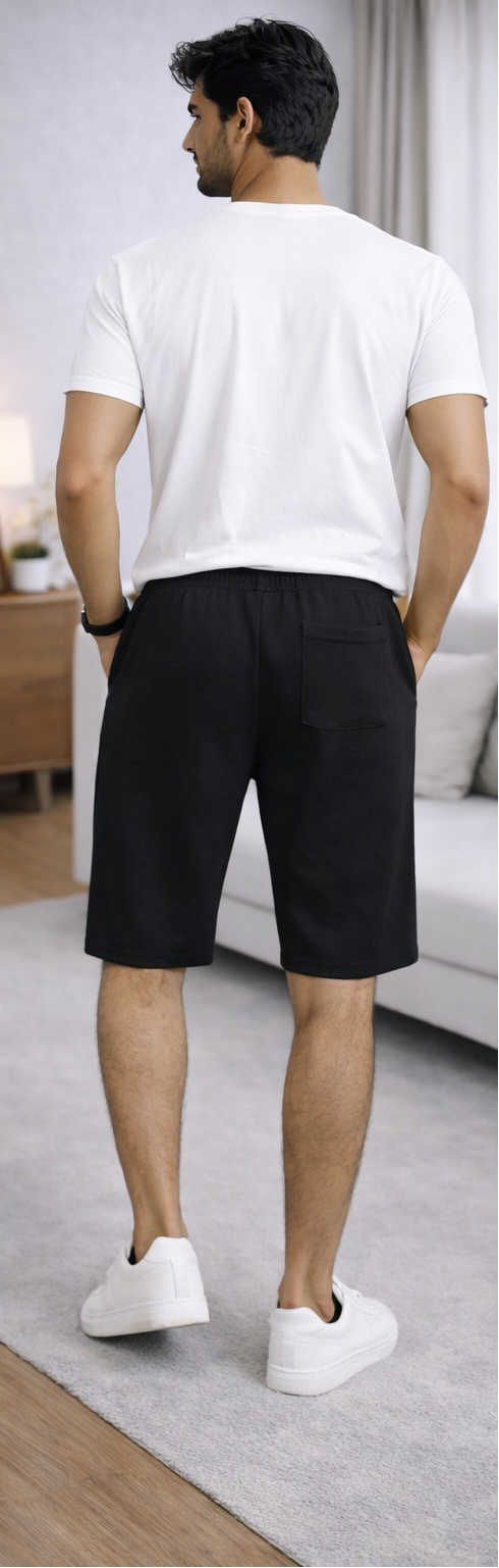 Men's Essential Comfort Fit Knit Shorts – Classic Black