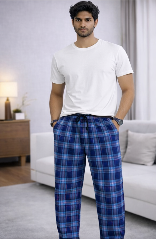 Men's Heritage Blue Plaid Lounge Pants