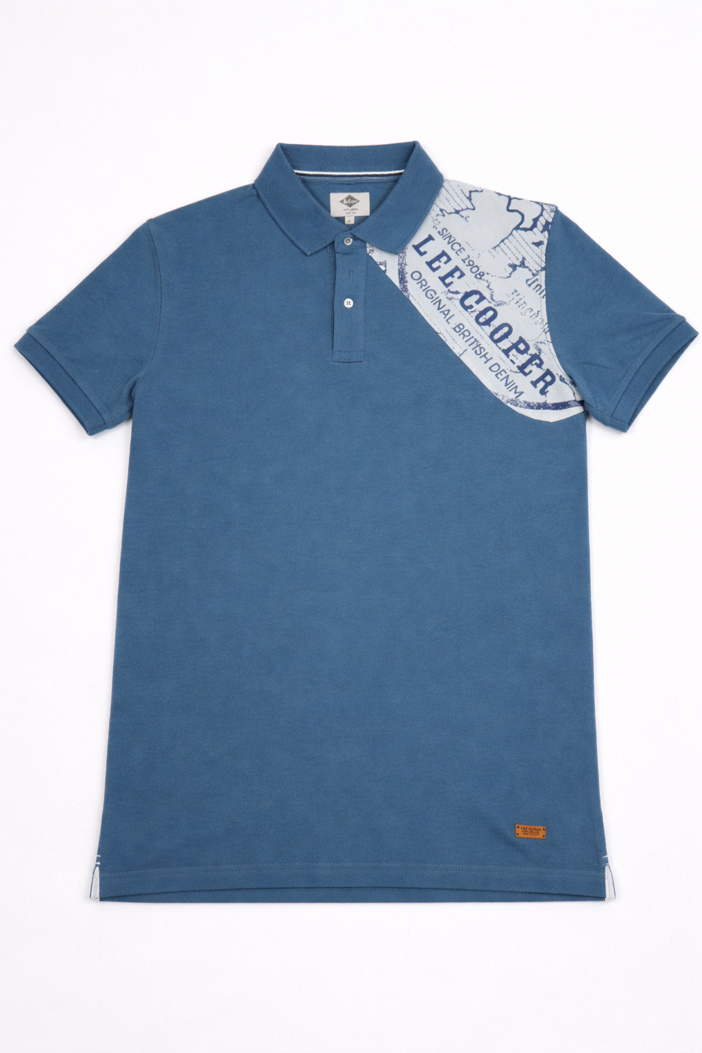 Lee Cooper "Original British Denim" Graphic Polo – Slate Blue