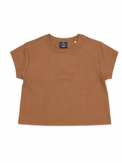Minimal Crop Top – Warm Brown