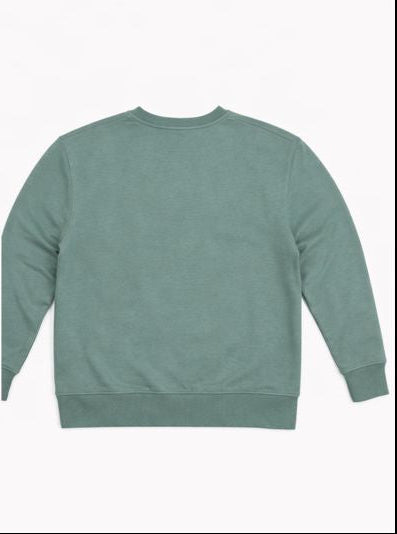 Sage Green Cotton Fleece Sweatshirt for Women | Relaxed Everyday Fit