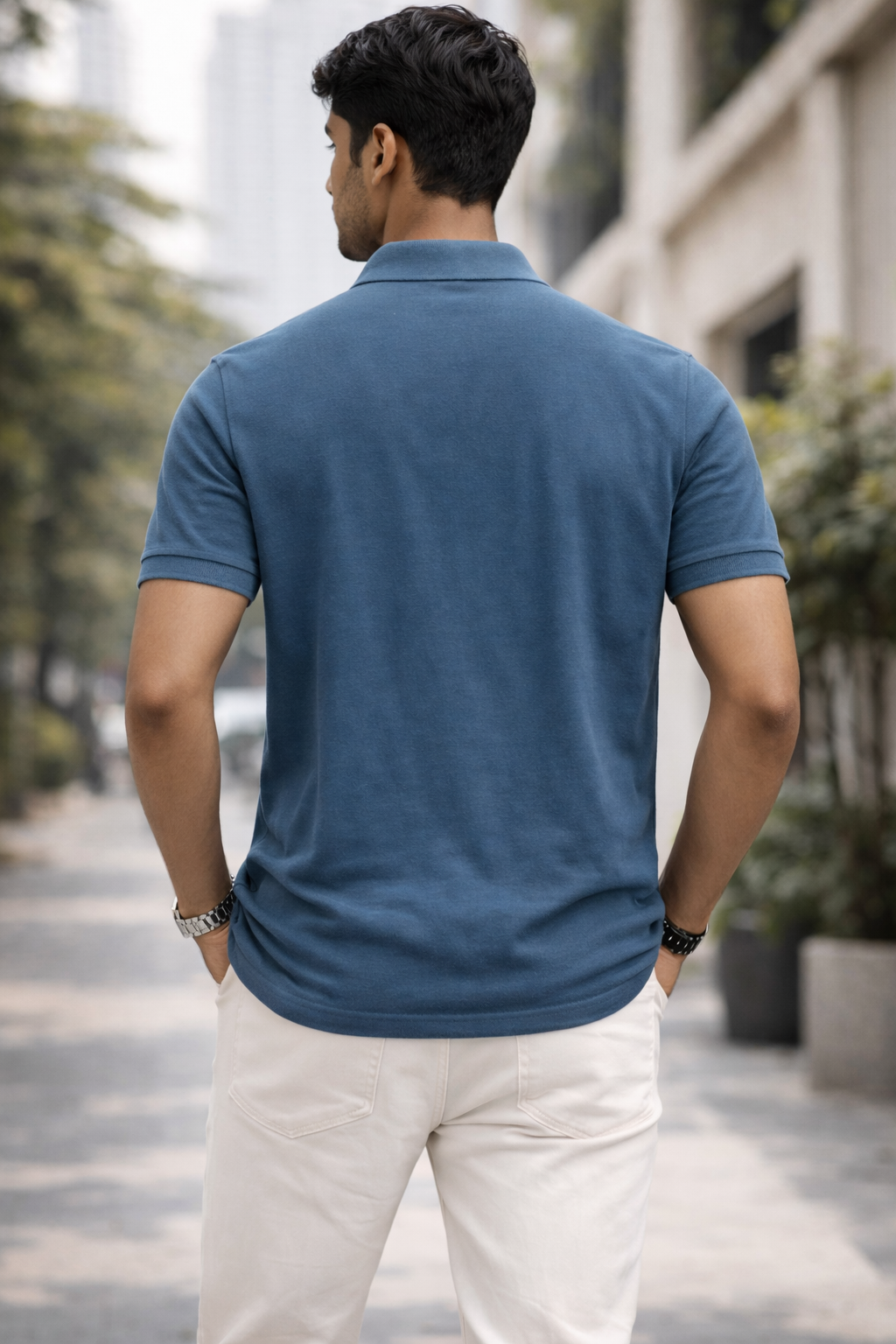 Lee Cooper "Original British Denim" Graphic Polo – Slate Blue