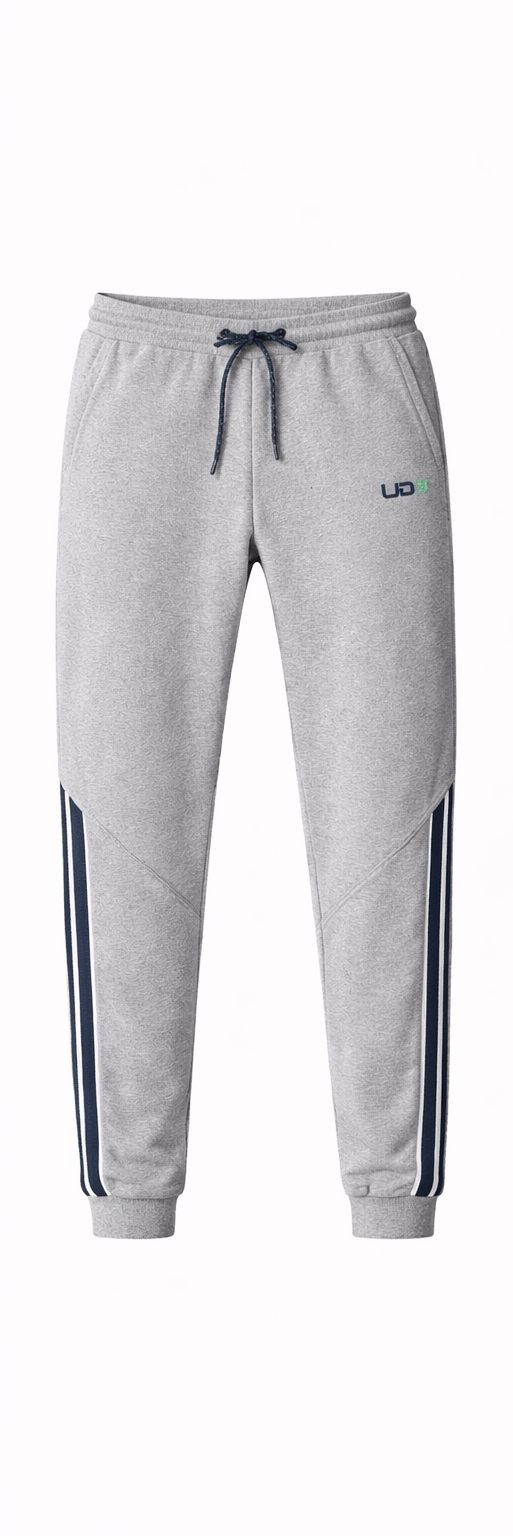 Urban Dreams Essential Heather Grey Side-Stripe Joggers