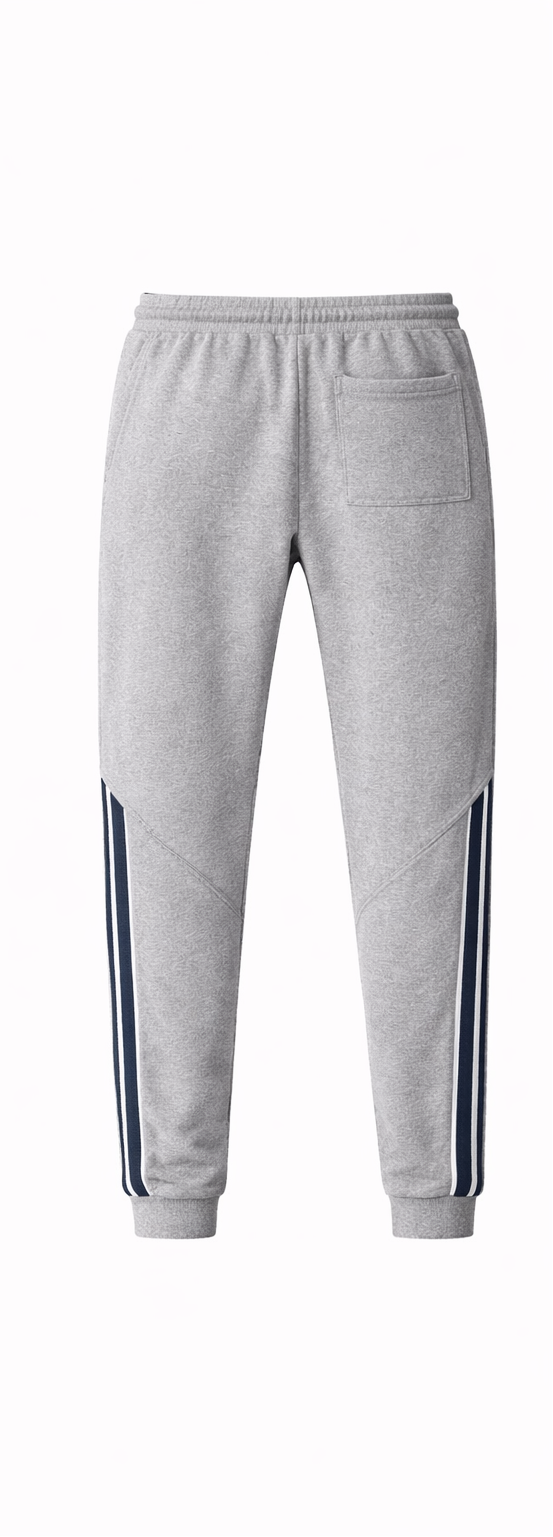 Urban Dreams Essential Heather Grey Side-Stripe Joggers