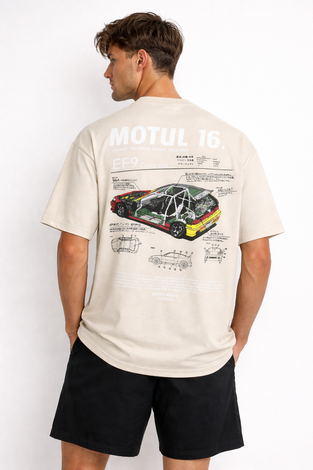EF9 Motul 16 Graphic T-Shirt – Off White