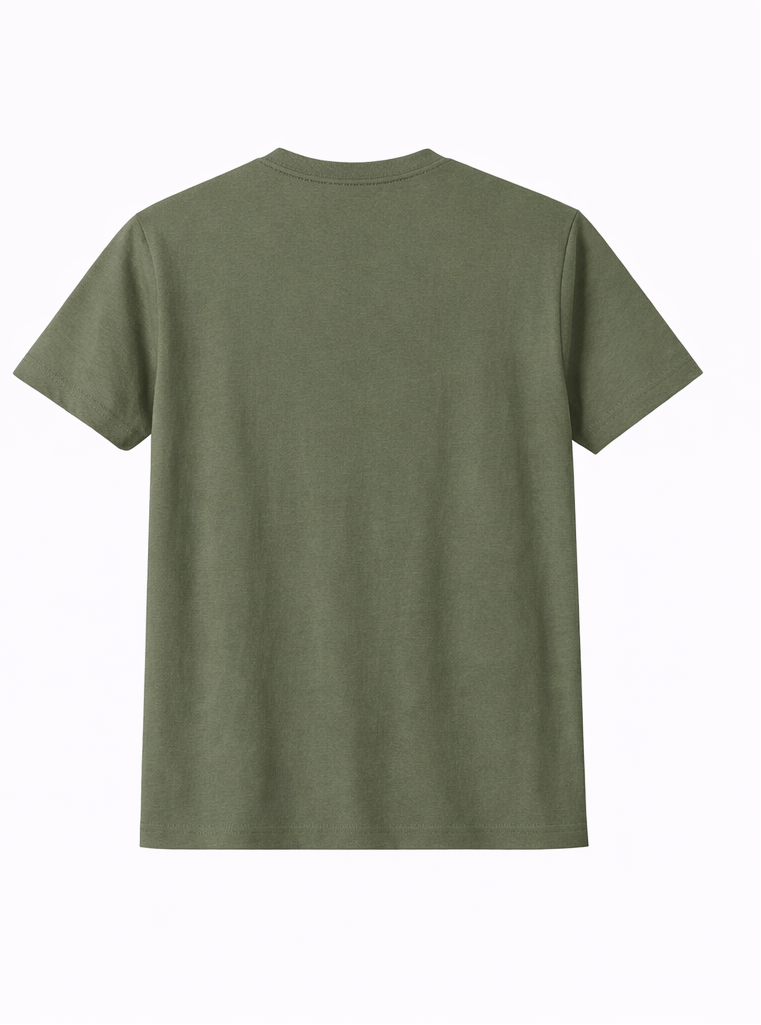 Men's Minimalist Logo T-Shirt – Olive Green Regular Fit