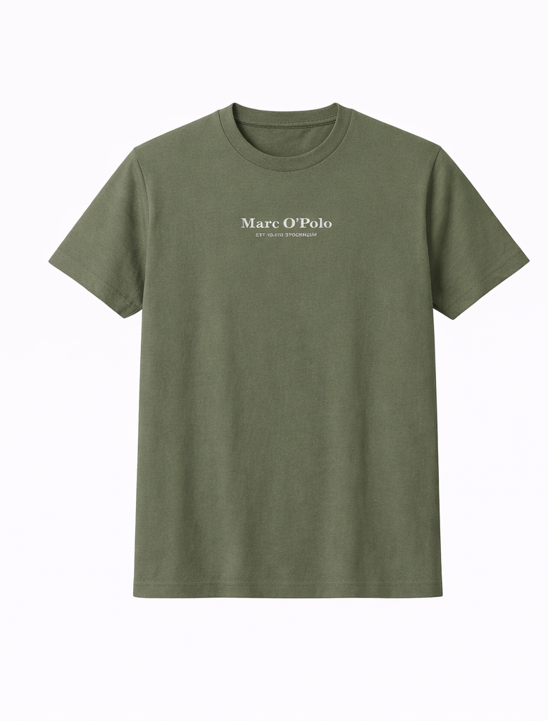 Men's Minimalist Logo T-Shirt – Olive Green Regular Fit