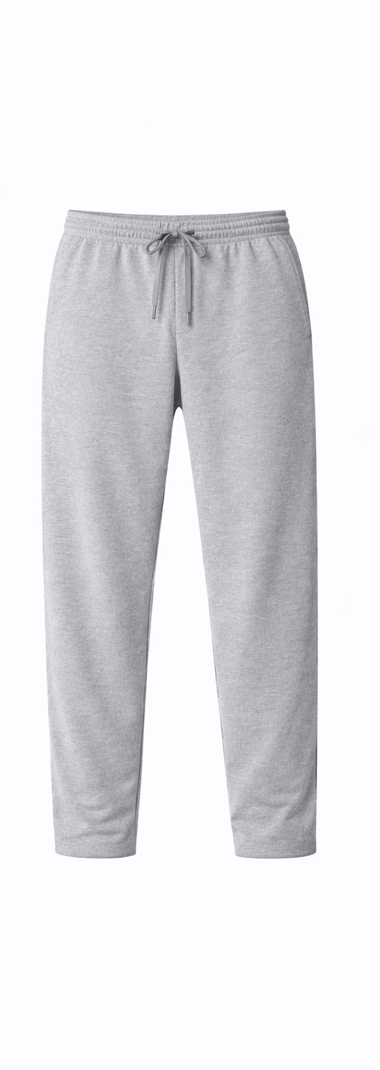 Men's Essential Heather Grey Comfort-Fit Joggers