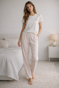 Girls' White & Pink Heart Laurel Pajama Set