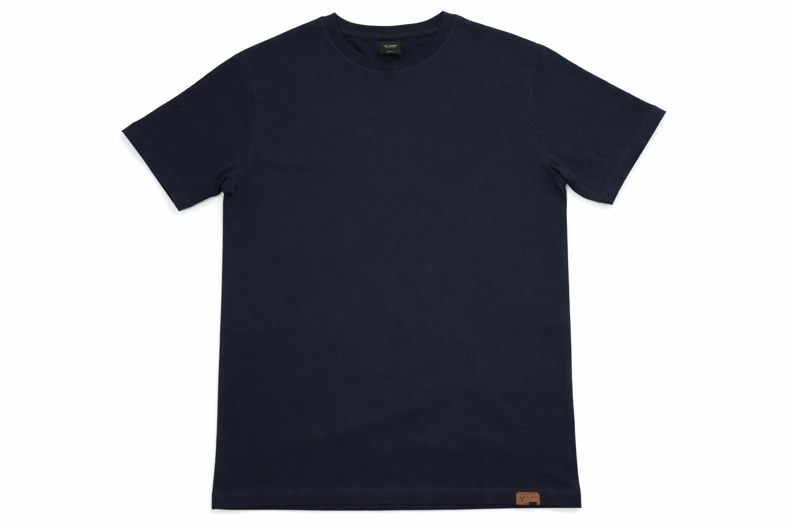Men’s Navy Blue Solid Crew Neck T-Shirt | Premium Everyday Essential
