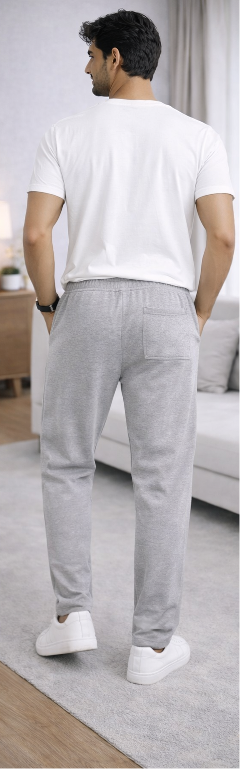Men's Essential Heather Grey Comfort-Fit Joggers