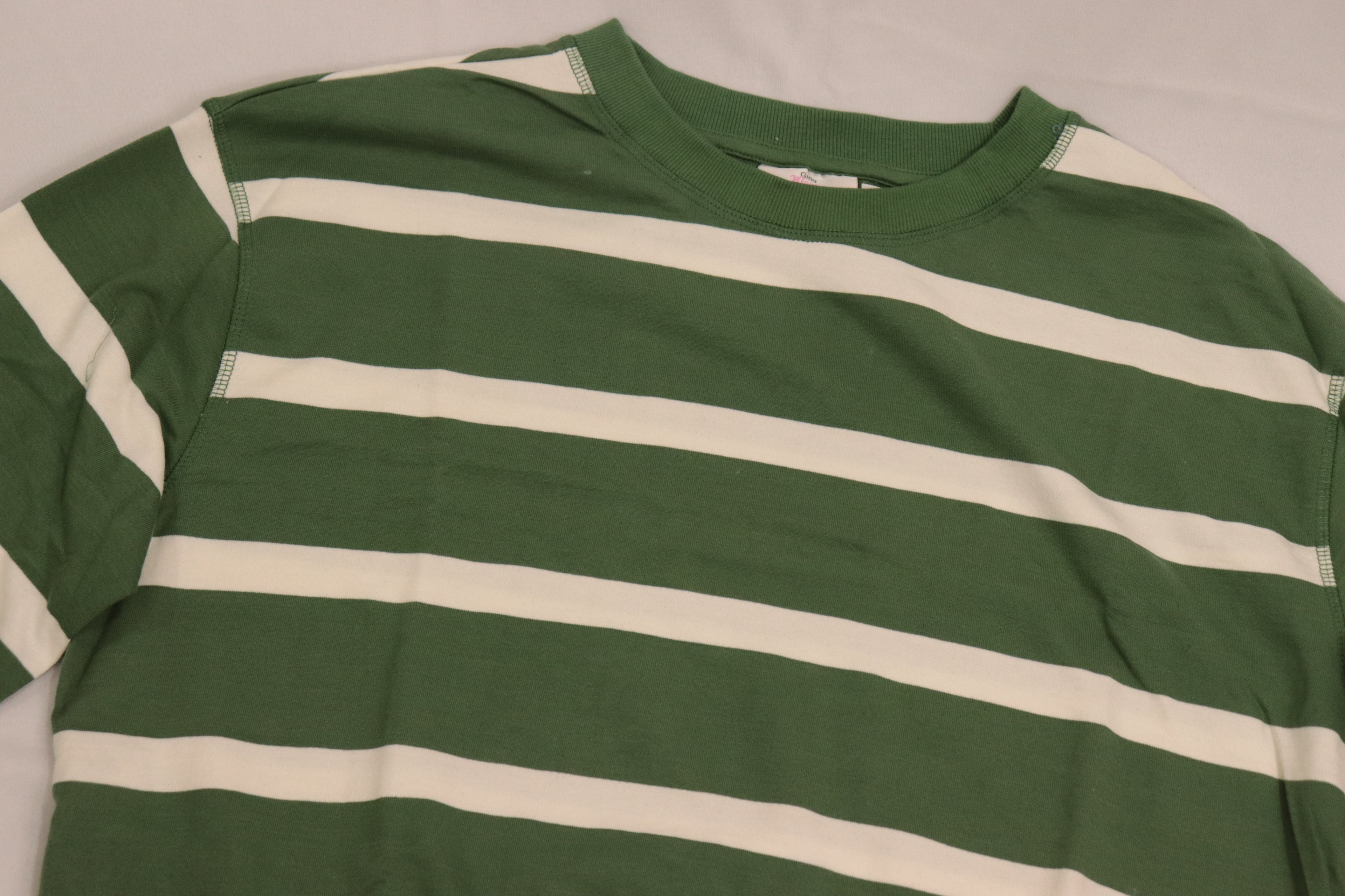 Relaxed Fit Striped Sweatshirt – Green & White