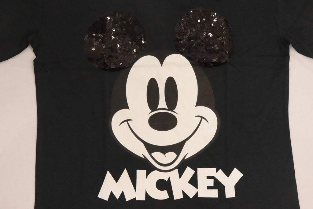 Classic Black Mickey Graphic T-Shirt for Women