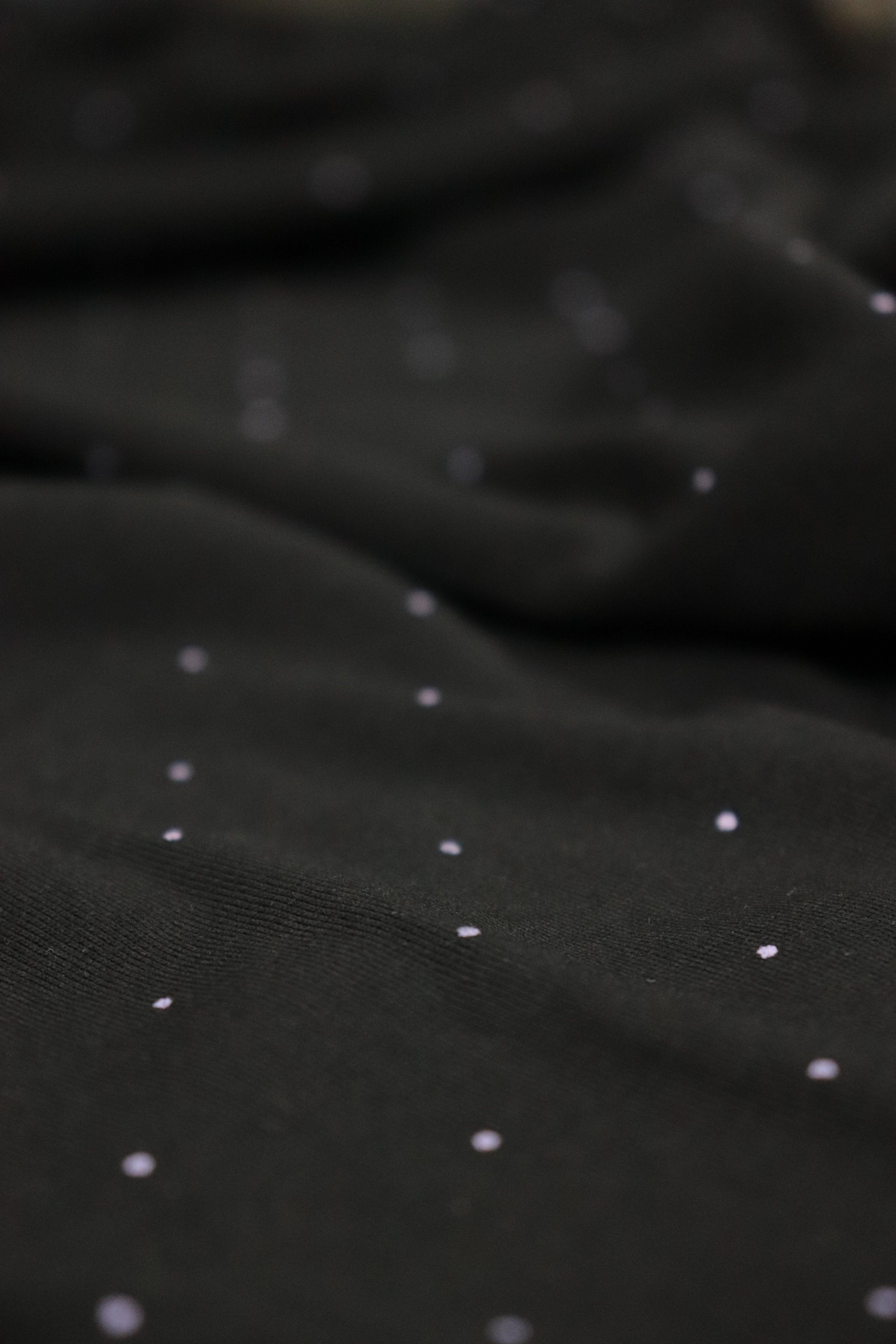 Black Polka Dot Cotton T-Shirt for Women | Soft Slim Fit Tee