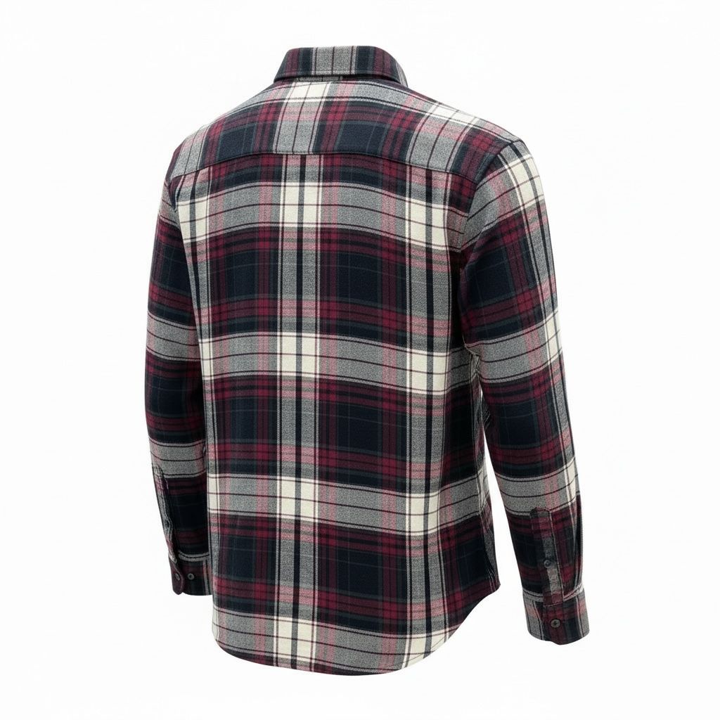Men Maroon & Black Slim Fit Checked Casual Shirt