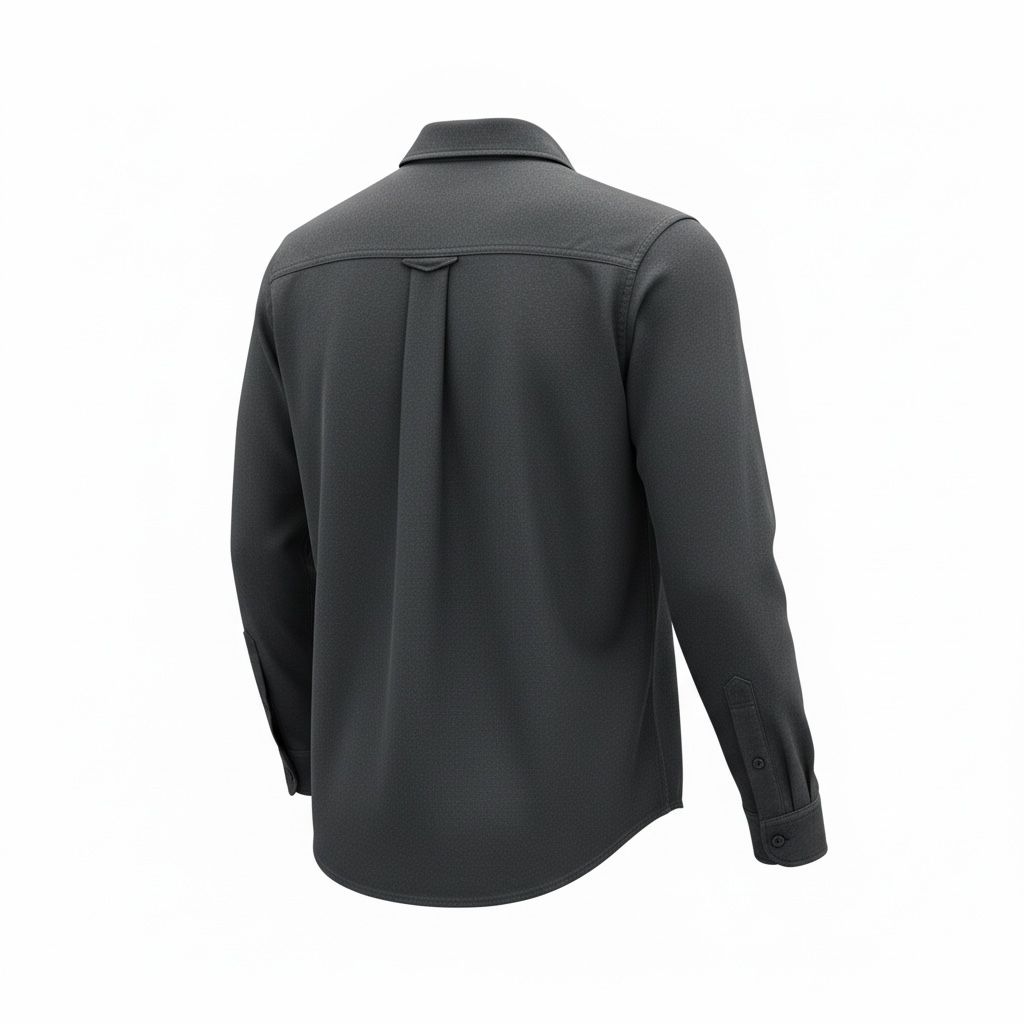 Men Charcoal Grey Slim Fit Solid Casual Shirt