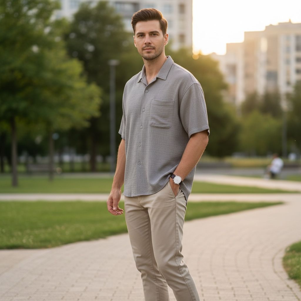 Men Grey Regular Fit Solid Casual Shirt