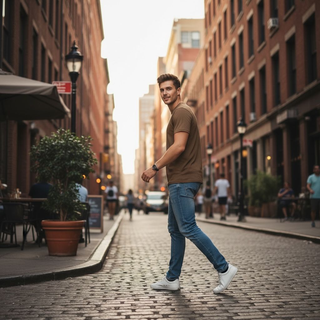 Men Brown Solid Regular Fit T-shirt