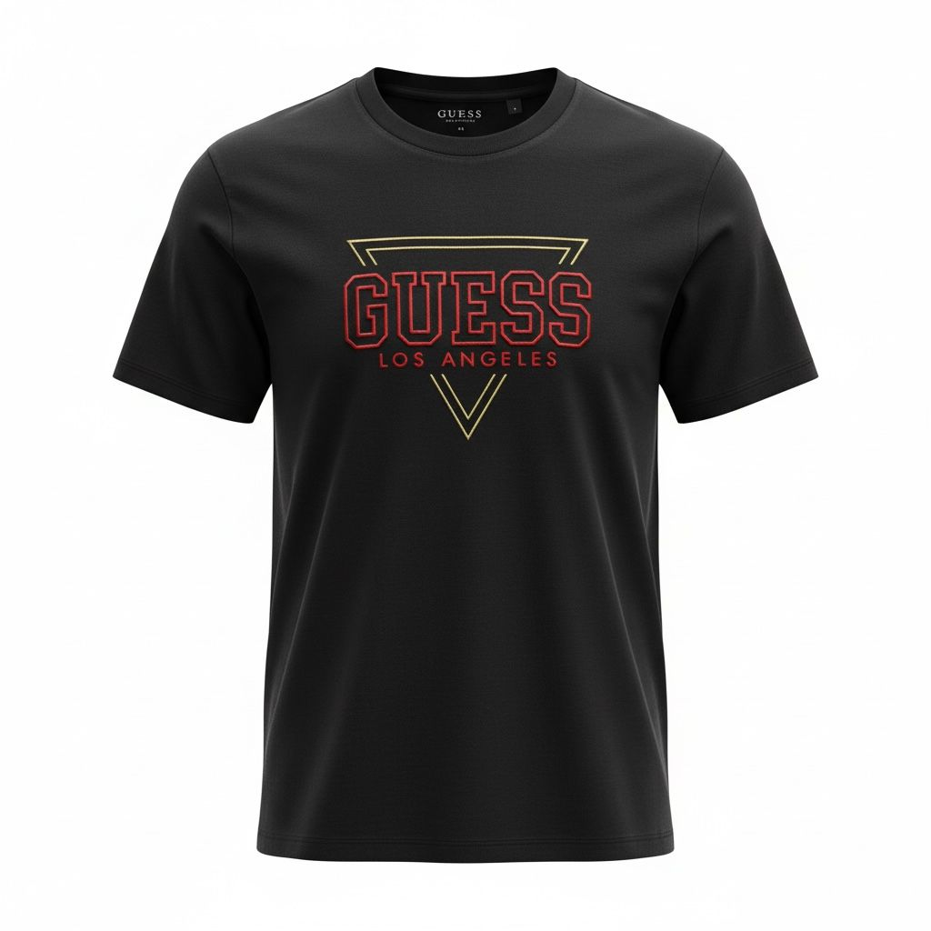 Men’s GUESS Black Logo Printed T-Shirt