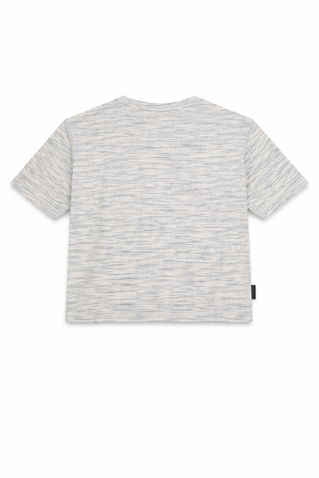 French Connection "FCUK" Slub Knit Tee – Heather Grey Minimalist T-Shirt