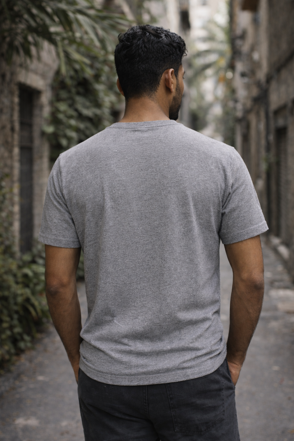 Men’s Heather Grey Solid T-Shirt | Classic Crew Neck | Everyday Essential