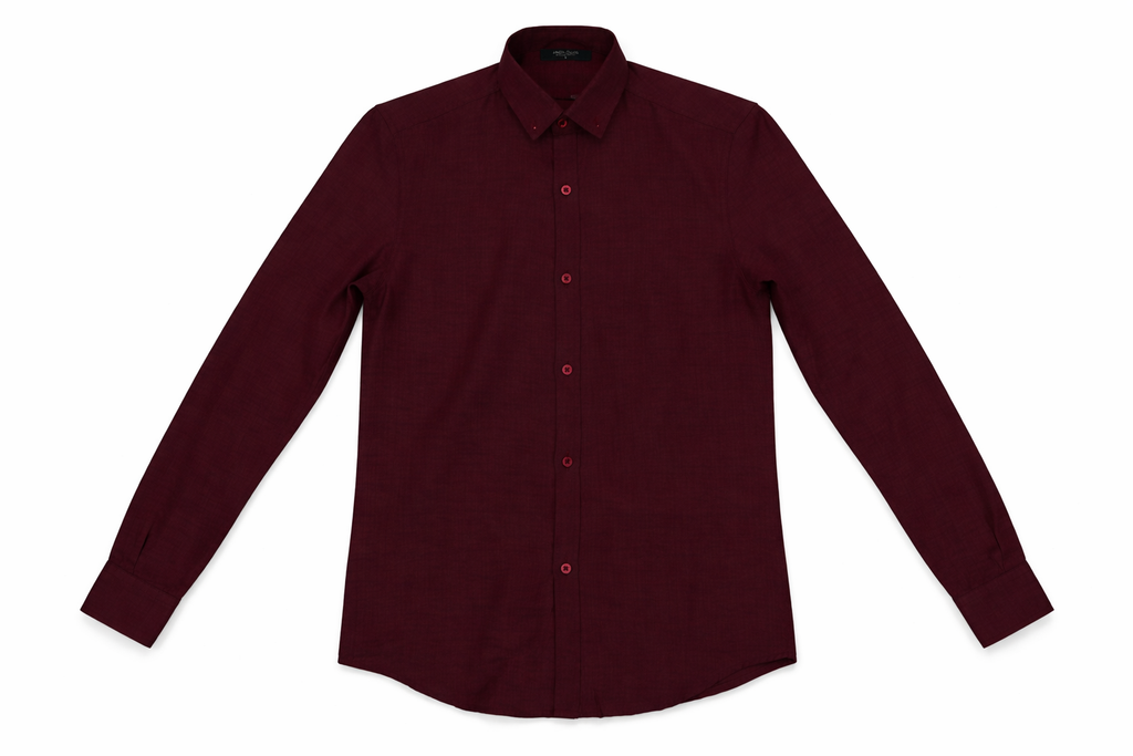 Jack Club Premium Burgundy Long Sleeve Casual Shirt