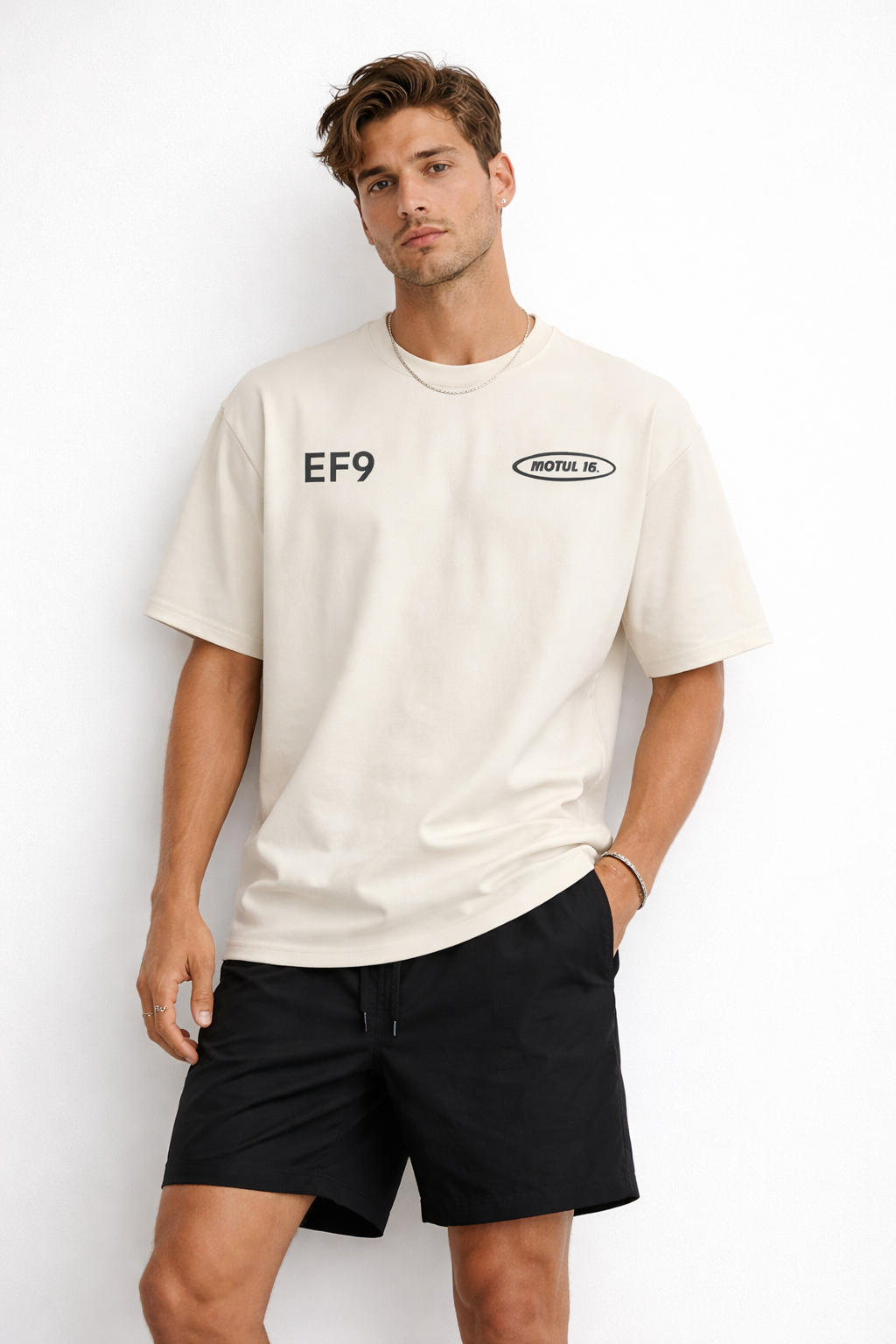 EF9 Motul 16 Graphic T-Shirt – Off White