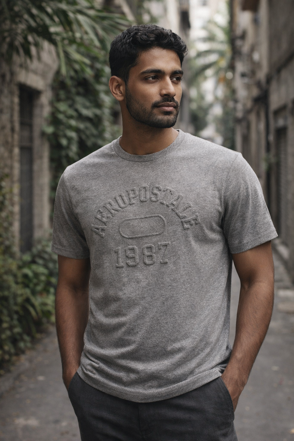 Men’s Heather Grey Solid T-Shirt | Classic Crew Neck | Everyday Essential