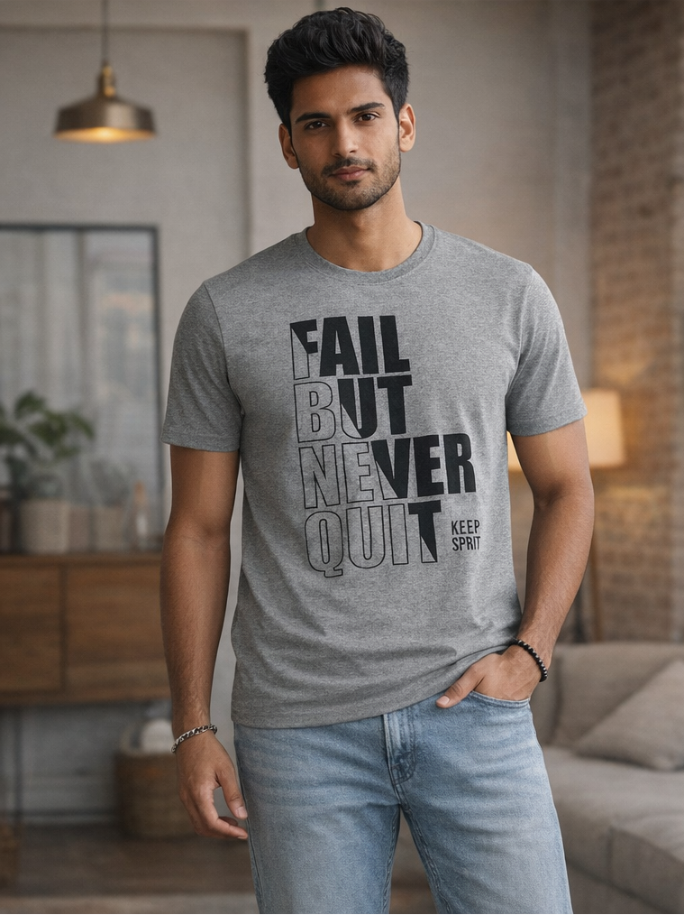 "Fail But Never Quit" Graphic Tee