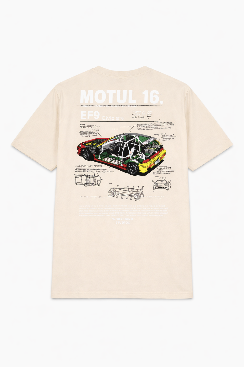EF9 Motul 16 Graphic T-Shirt – Off White