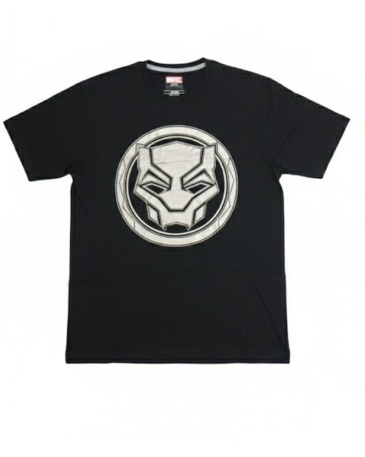 Marvel Black Panther Silver Emblem Graphic Tee
