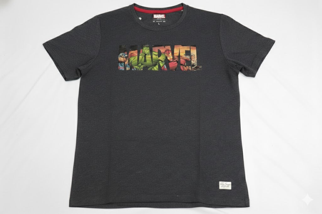 Marvel Avengers Graphic T-Shirt – Charcoal Grey Heather – SF Jeans Co. Edition