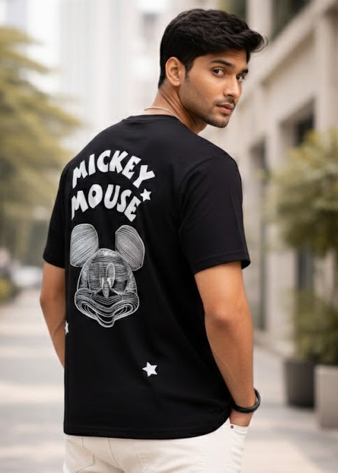 Mickey Mouse "Sketch" Edition Drop Shoulder T-Shirt – Ultra-Realistic Streetwear