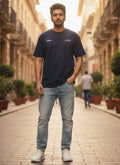 National Geographic "Eagles Don't Fly With Pigeons" Graphic Tee – Navy Blue